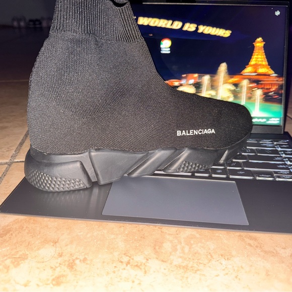 Balenciaga Black Knit Sock Sneakers - Picture 2 of 3